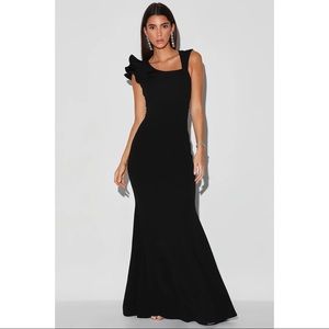 LULUS ‘Lucette’ Ruffled Mermaid Maxi Dress
